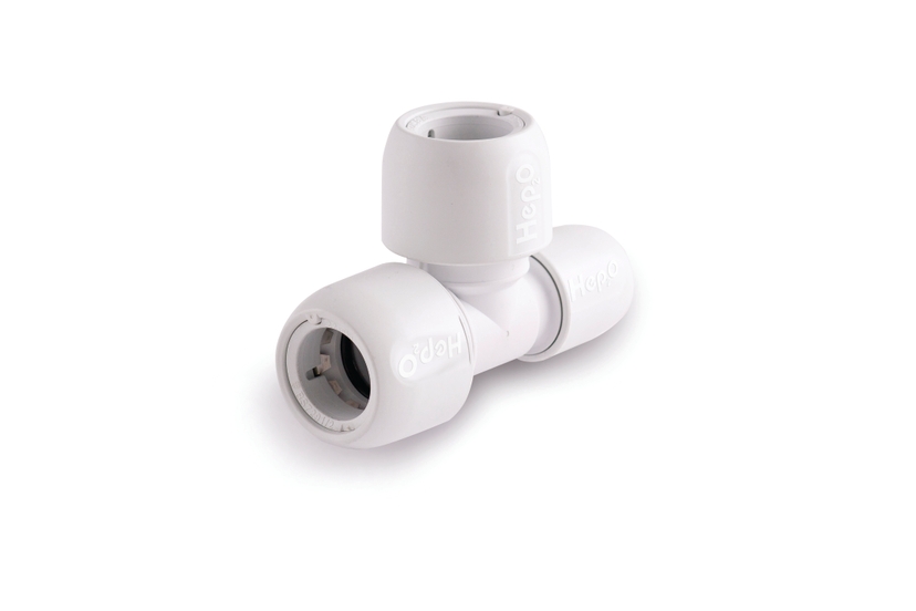 Hep2O PB 22 x 15 x 22mm End Reduced Tee HD12/22W Image 1