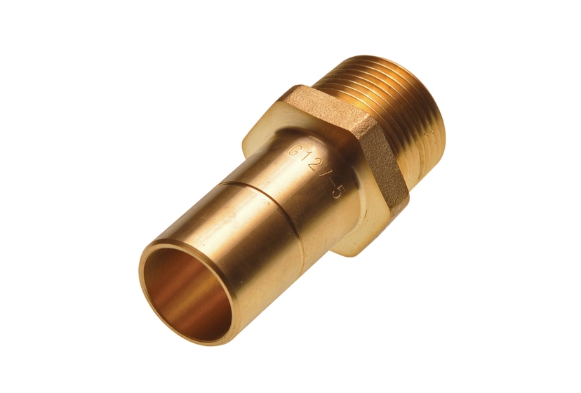 Hep2O Brass Adaptor 22mm x 3/4" Spigot/MI HX31/22W Image 1
