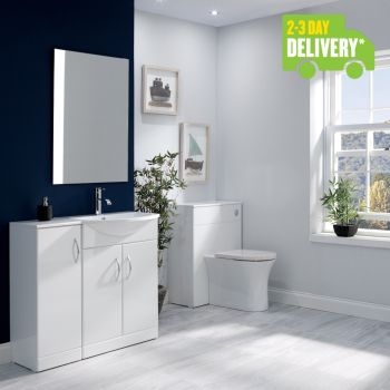 Veldeau Radway 500mm Wall Unit - White Gloss 6656 Image 1