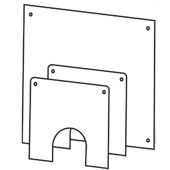 Worcester Oil 100mm Conventional Wall Coverplate Kit 0074 7716190074 Image 1