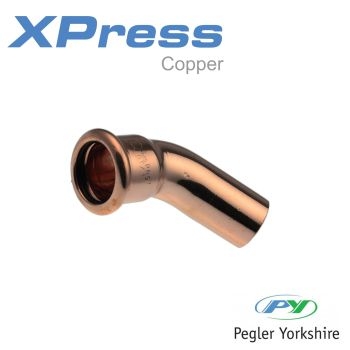 Pegler Yorkshire XPress 22mm Street 45 degree Elbow 38405 Image 1