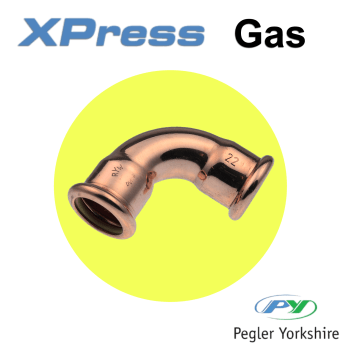 Pegler Yorkshire XPress Gas 15mm 90 degree Elbow 39780 Image 1