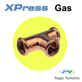 Pegler Yorkshire XPress Gas 15mm Equal Tee 39850 Image 1