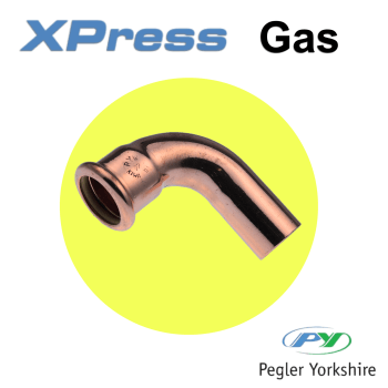 Pegler Yorkshire XPress Gas 22mm 90 degree Street Elbow 39791 Image 1